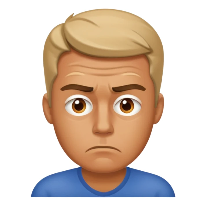 frustrated man thinking about money sticker