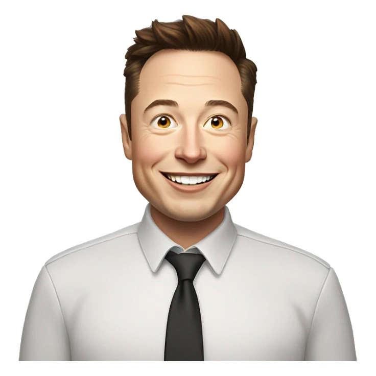 Elon Musk sarcatic smile sticker