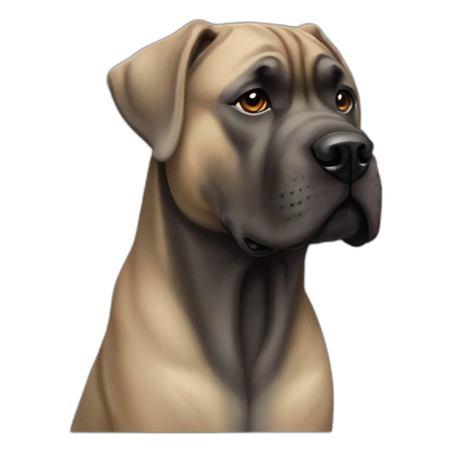 dog Cane Corso color fawn sticker