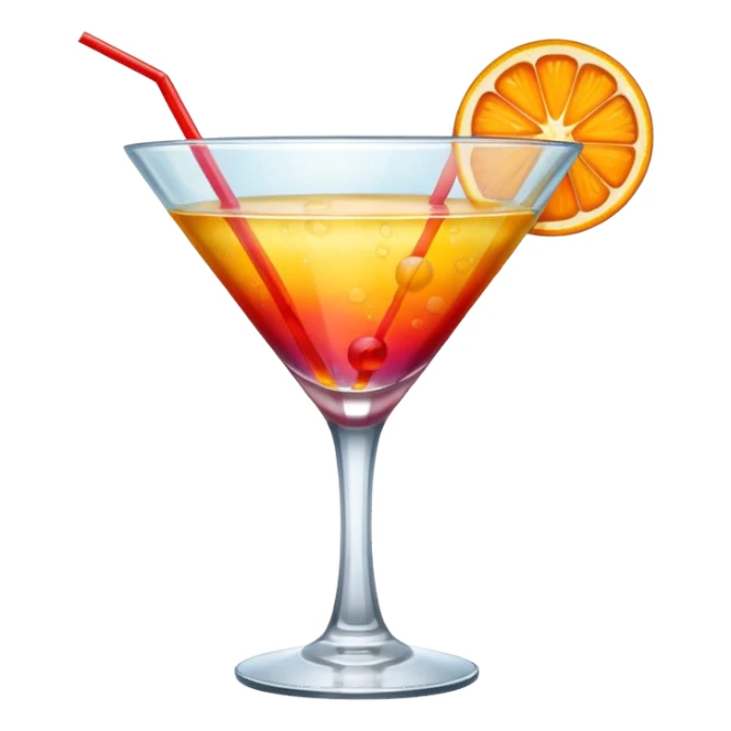 cocktail glass sticker