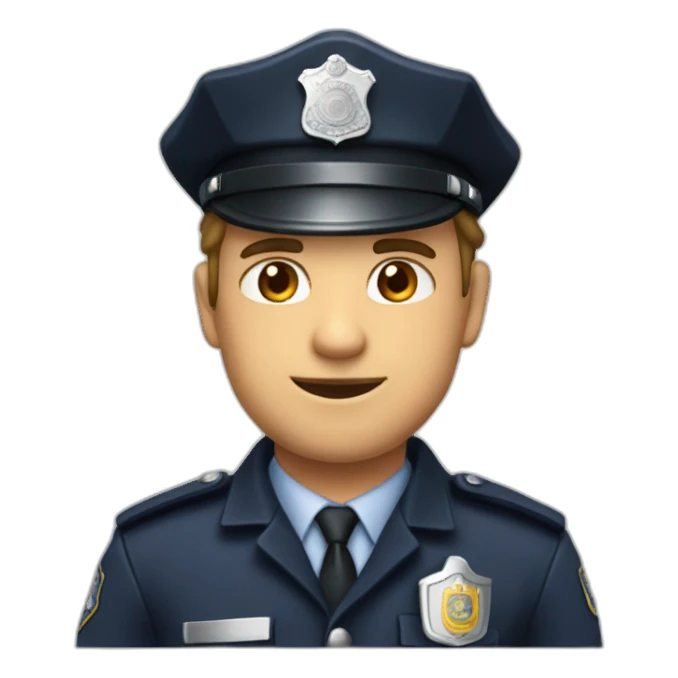 Policier énervé sticker