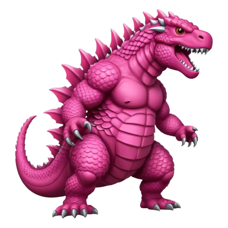 pink godzilla sticker