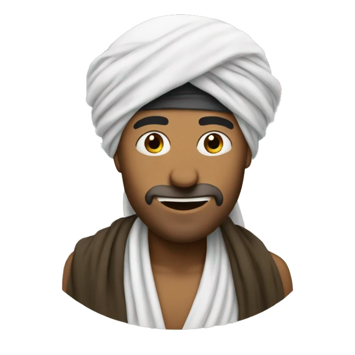 meme face with arab turban sticker