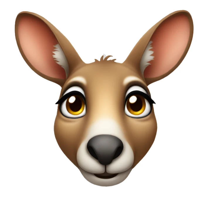 Cute kangaroo face sticker