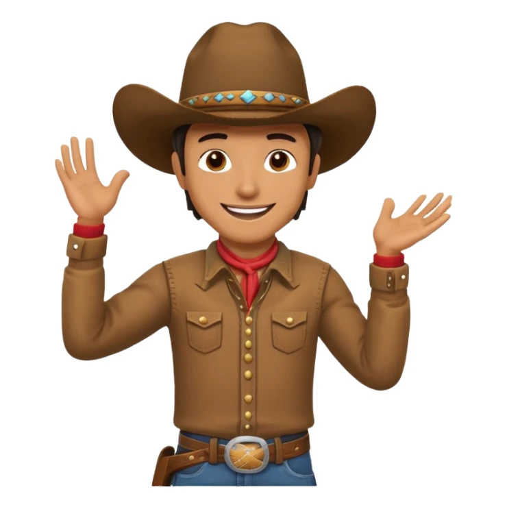 cowboy with cowboy hat dancing sticker