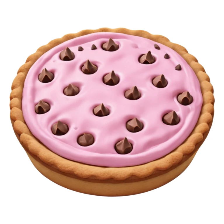 Pink pastel chocolate chip cookie pie sticker