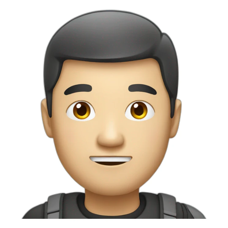 china man with smartphone sticker