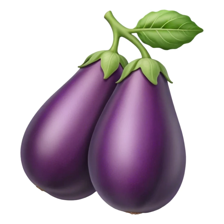 Eggplant and peach  sticker