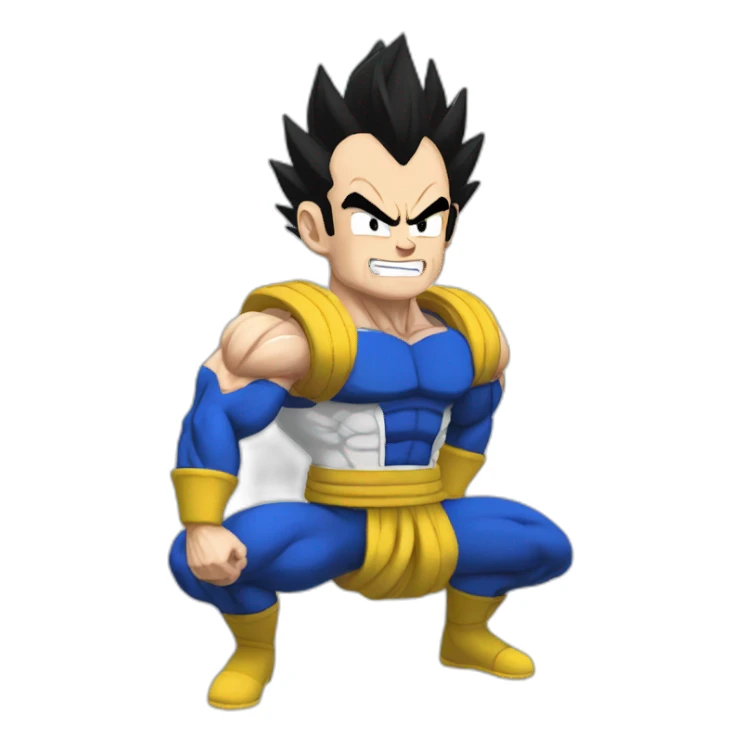 Vegeta doing gym sticker