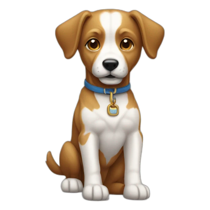 Chien sur un âne sticker