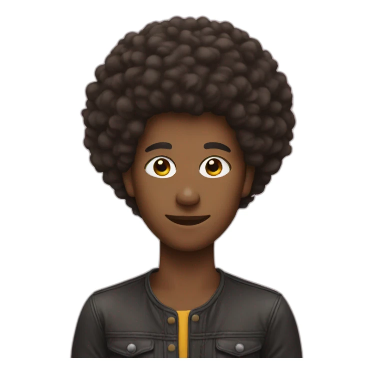 Afro pick sticker