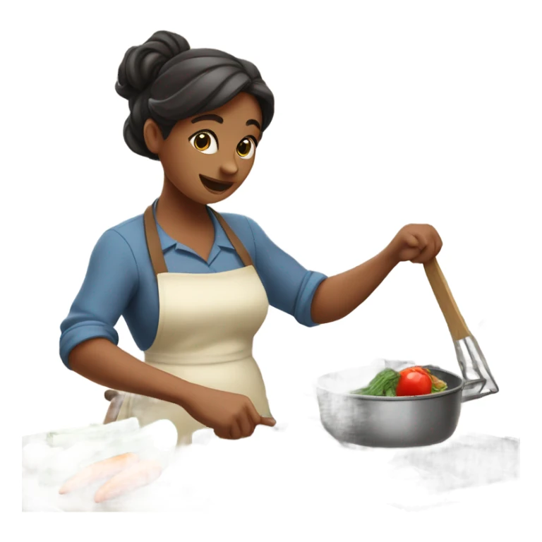 Mom cooking sticker