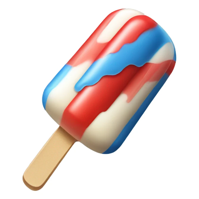 red white blue 3 striped ice pop sticker