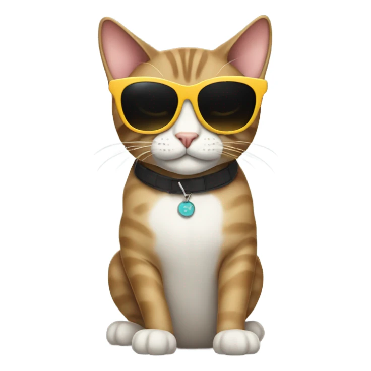 Cat with sunglasses sticker