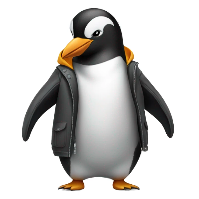 penguin wearing jacket  sticker