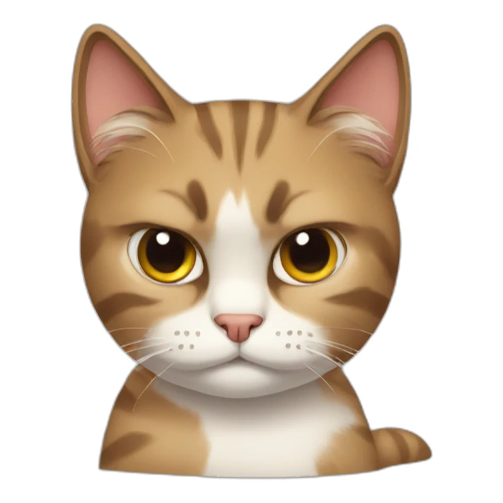 Cat grumpy sticker