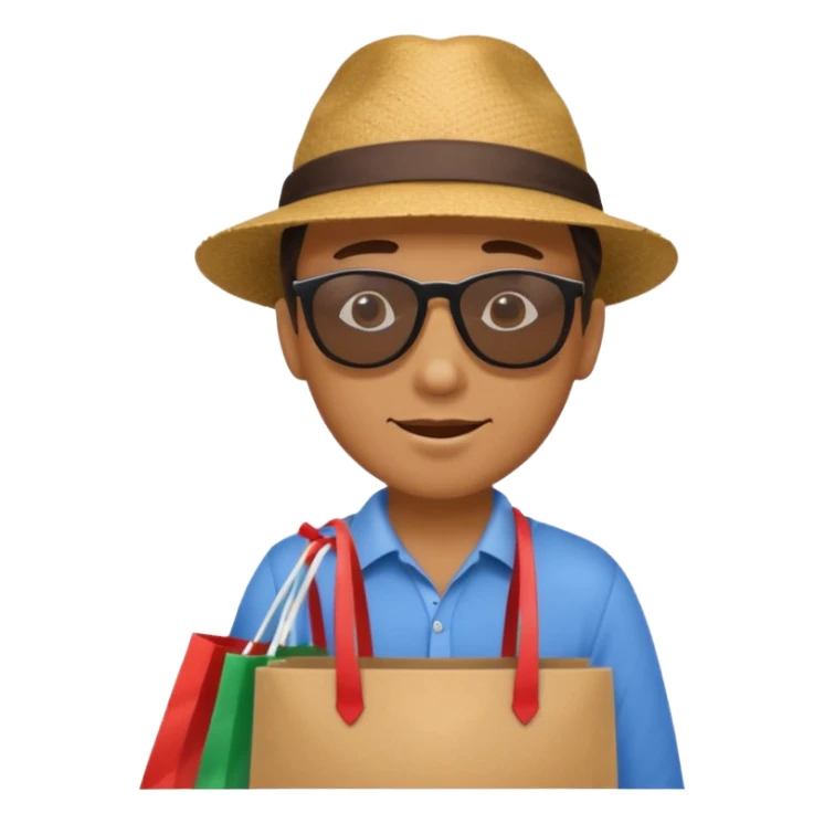 Market Shopper man sticker