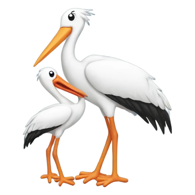 Stork Carrying baby sticker
