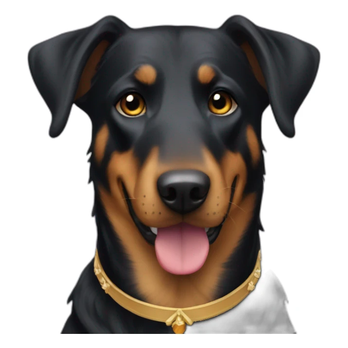 Beauceron dog princess sticker