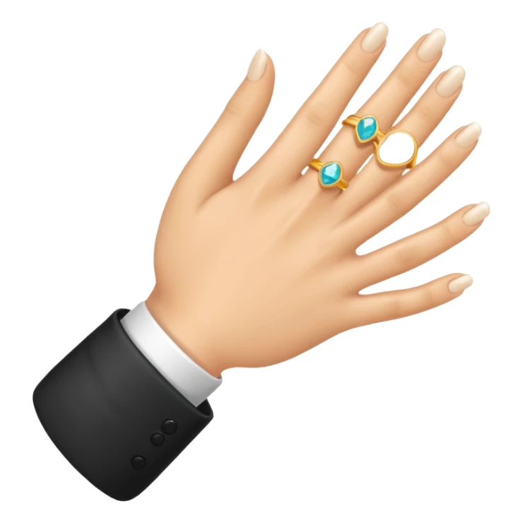 hand with wedding ring sticker