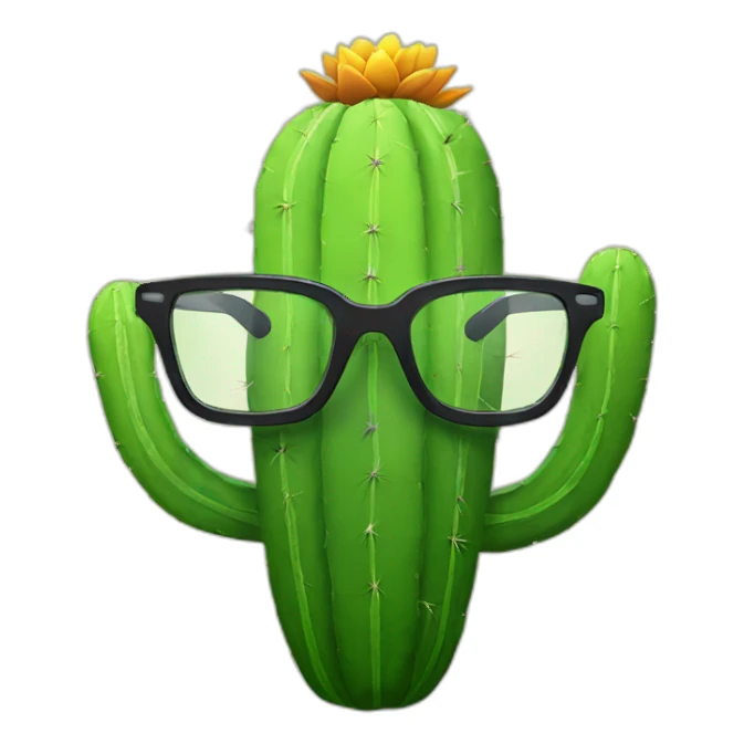 Cactus avec des lunettes sticker