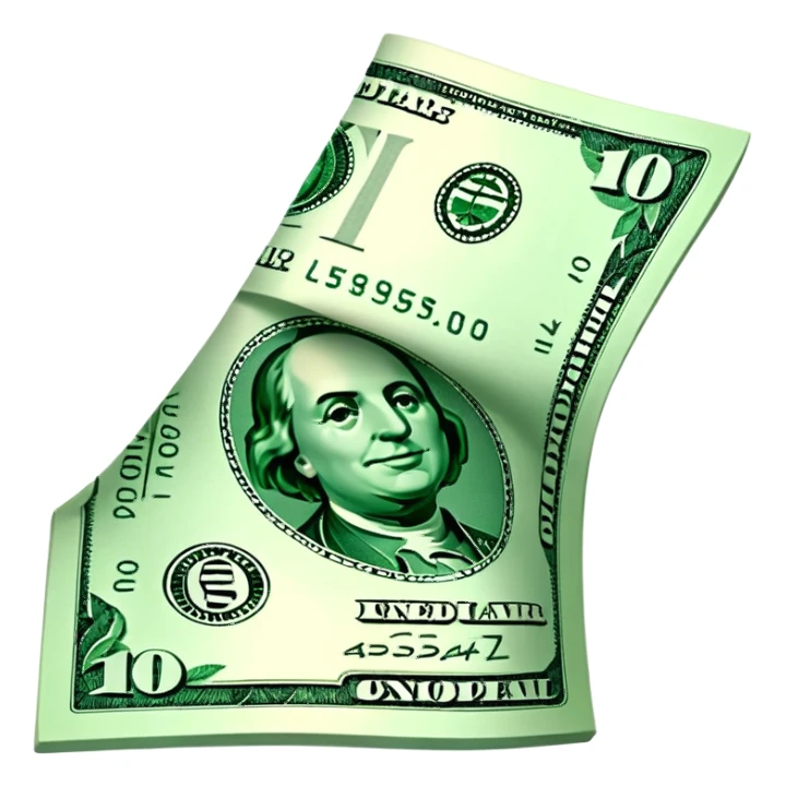 a dollar paper money sticker