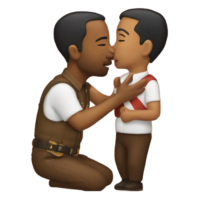 Christmas kiss sticker