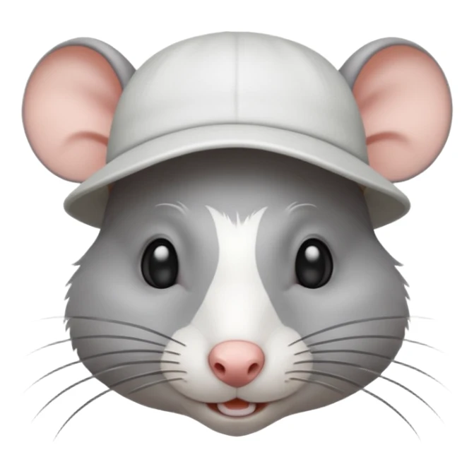 Rat whit hat sticker