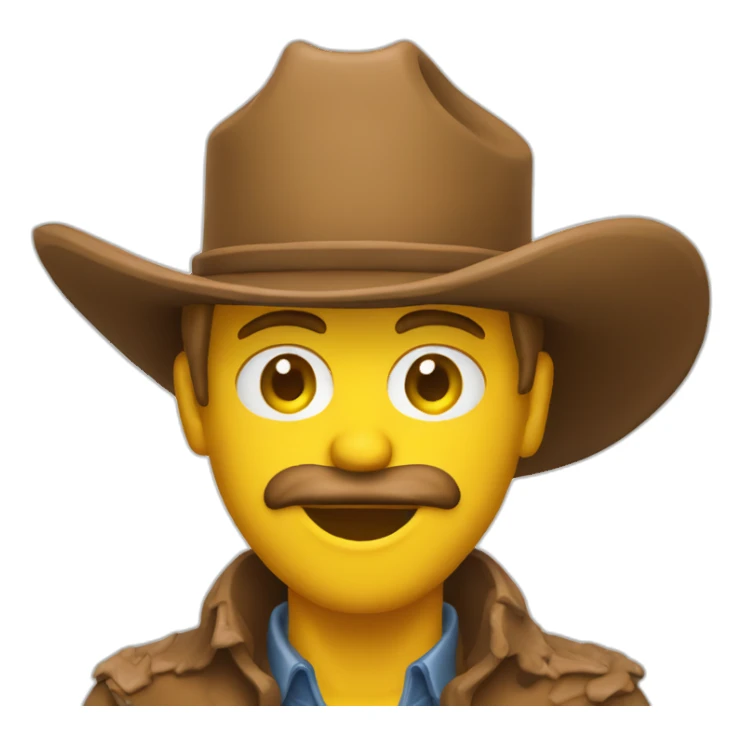 Cowboy drenched in glue sticker