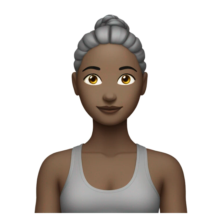 yoga girl gray sticker