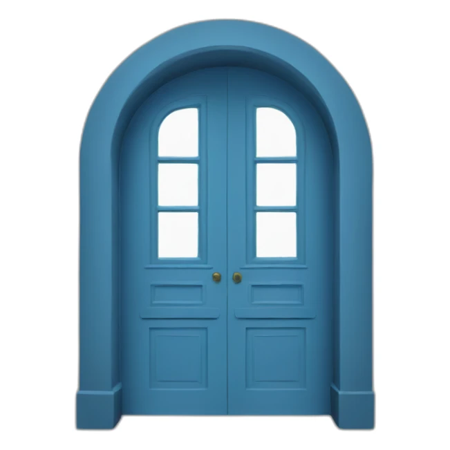 blue door round sticker