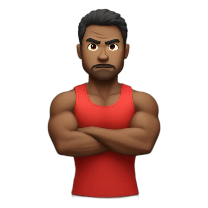 angry gym man (red) sticker