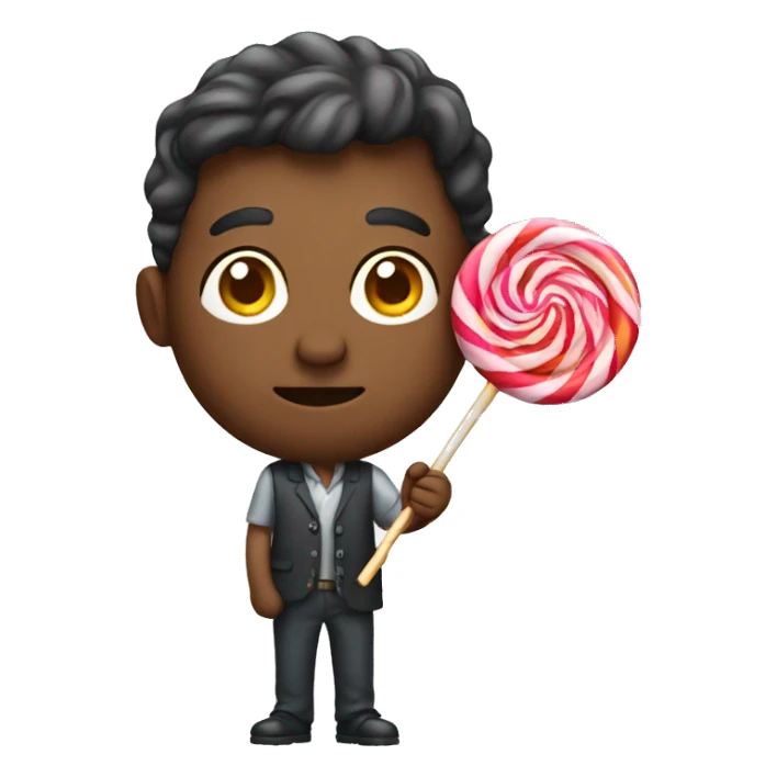 Man holding lollipop  sticker