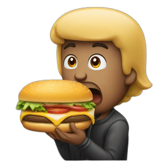 Dark va dit eating a burger sticker