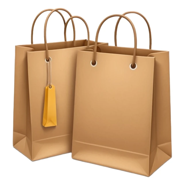 two shopping bags sticker