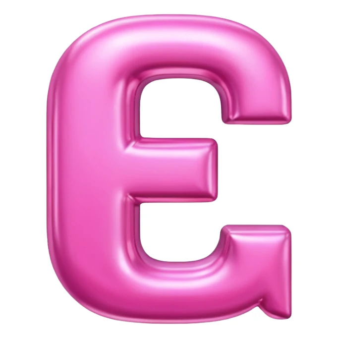 mix color pinks 3d letter p sticker