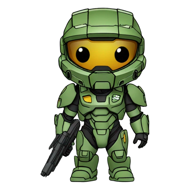 Master Chief anime chibi style  sticker