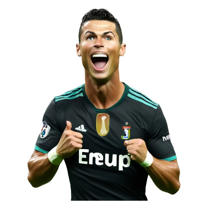 Cristiano Ronaldo celebrating scoring sticker