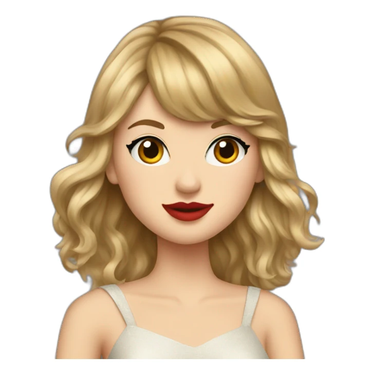 Taylor swift showing a heart sticker