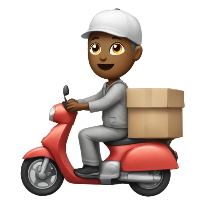 delivery with mochi head sticker