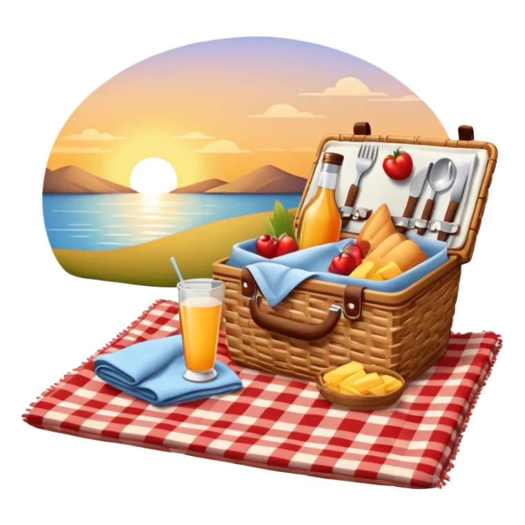 Picnic at sunset sticker