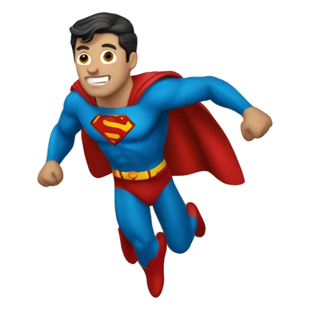 Superman fly  sticker