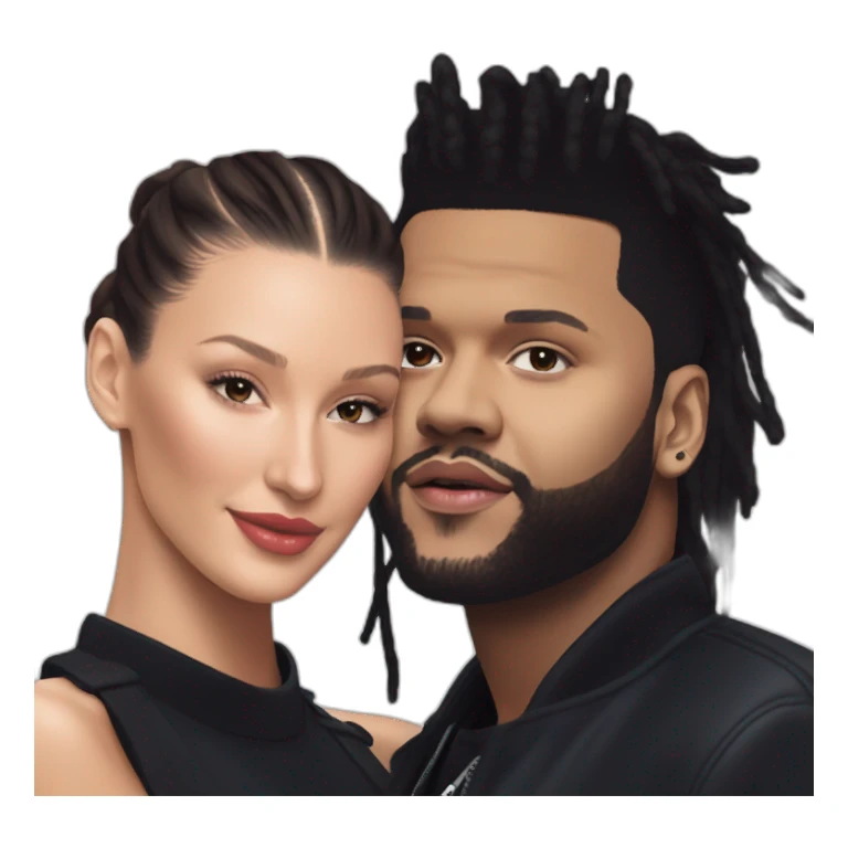 the weeknd and bella hadid sticker