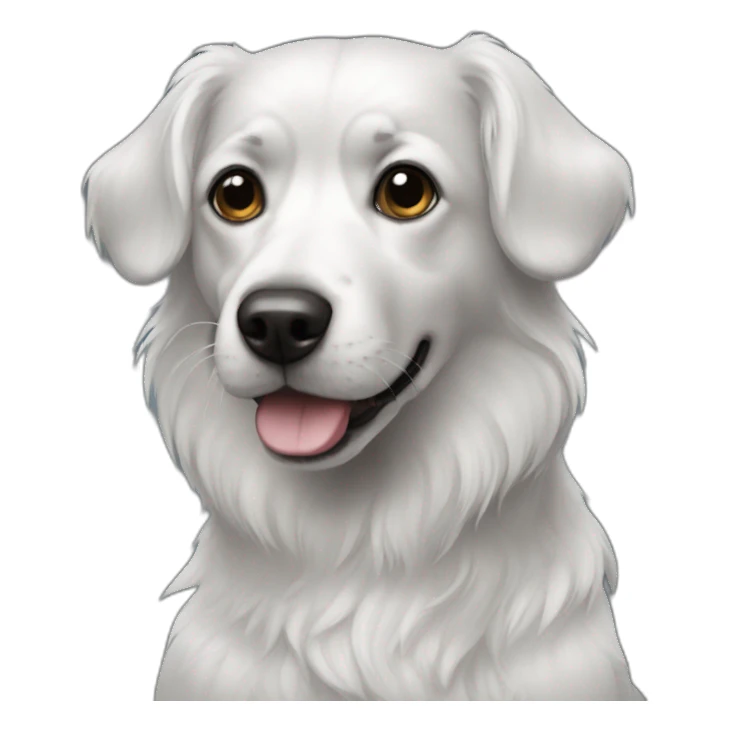 black-small-dog-angelhalo sticker