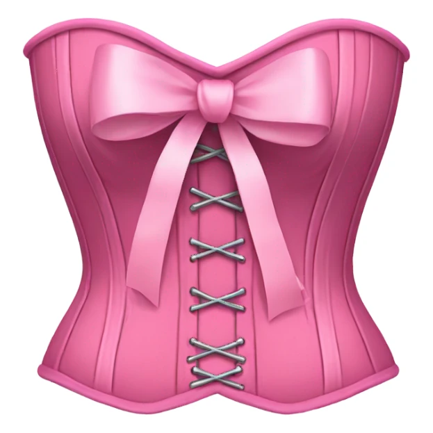 pink corset with bow sticker