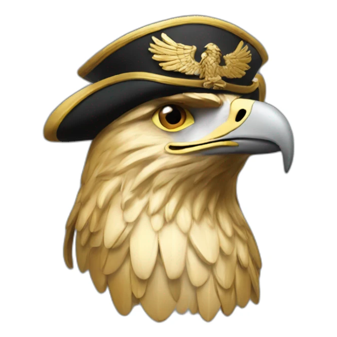 golden imperial eagle with napoleon hat sticker