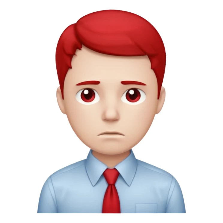 sad office worker sticker