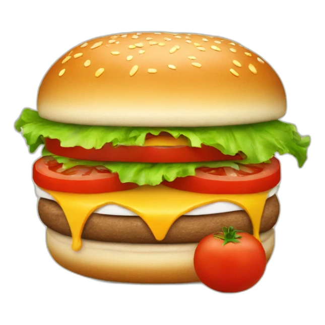 tomato and cheese burger sticker