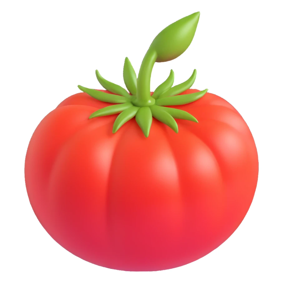 realistic shiny tomato sticker