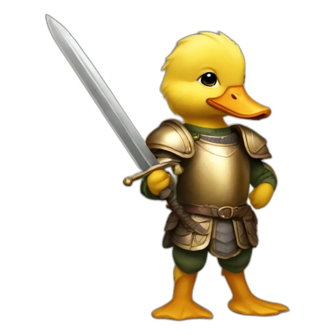 duckling,sword-armor sticker